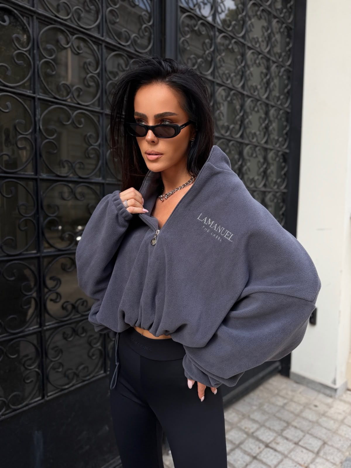 Bluza LaManuel Polar Stalowy