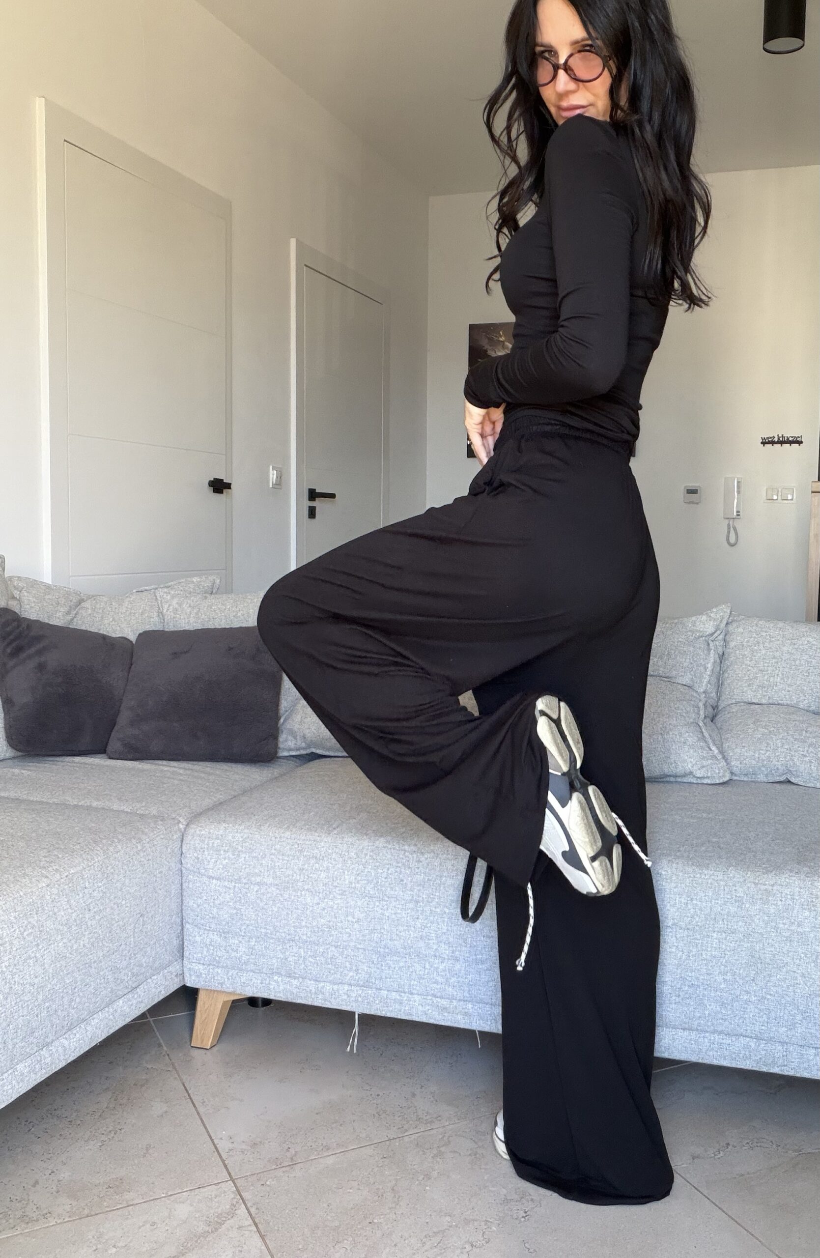 Spodnie szerokie damskie Slay
