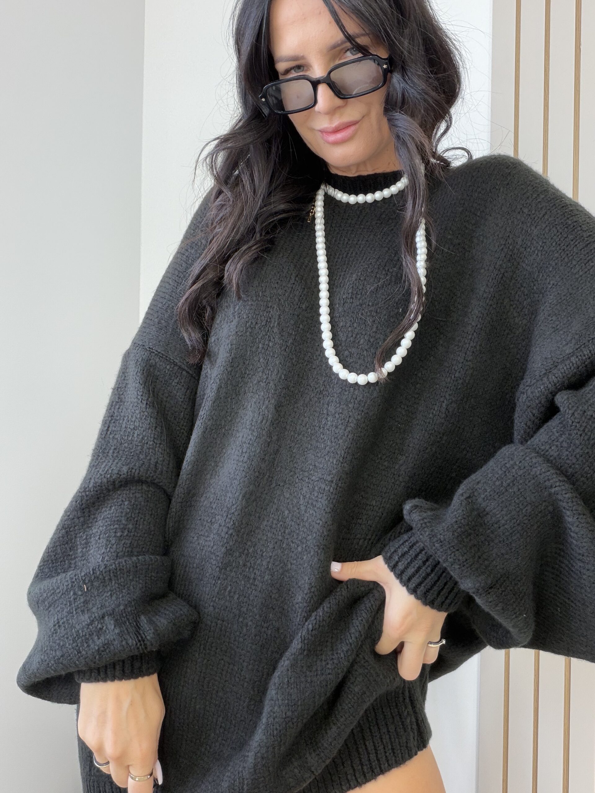 Sweter oversize BLACK Belluci - obrazek 12